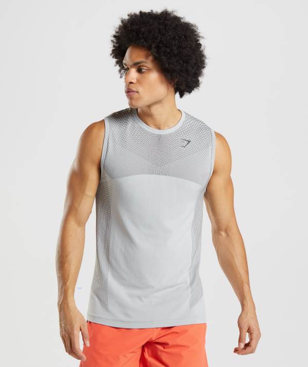Panske Tielko Gymshark Apex Seamless Svetlo Siva Čierne / Siva | TX4910857